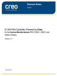 Konica minolta bizhub 164 compatible with the following os Ic 307 Print Controller Powered By Creo Color Konica Minolta