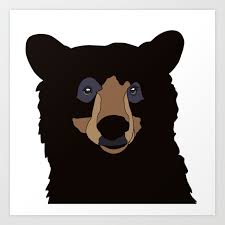 Canadian Black Bear Art Print By Quick