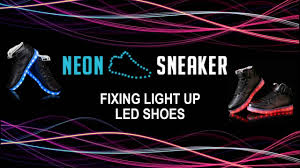 How To Fix Light Up Led Shoes Neon Sneaker Youtube