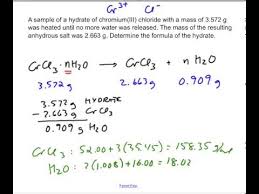 Determining The Formula Of A Hydrate