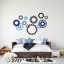 Cogs Wall Decal Robot Decor Cogs