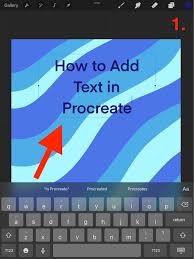 how to add text in procreate step by
