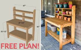 How To Build A Potting Bench Free Plan