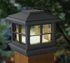 Patriot Lighting Low Voltage Led Melvin Post Cap With Black Finish And Clear Seeded Glass Outdoor Post Lights Post Lighting Post Lights