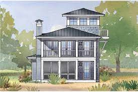 Coastal Home Plan Viewing Tower 3 Bed