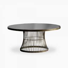 Olina Round Glass Coffee Table Bronze