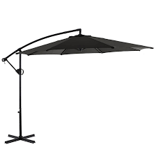 10 Ft Dark Grey Offset Patio Umbrella