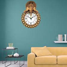 brown og ganpati wall clock