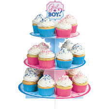 Diy easy gender reveal party decor! Girl Or Boy Gender Reveal Cupcake Stand 11 3 4in X 14in Party City