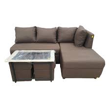sofa set fabric l type w table