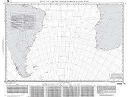 Nga Nautical Chart 24 Great Circle Sailing Chart Of The South Atlantic Ocean