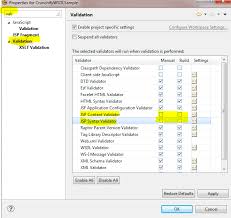 how to exclude jsp file validation in