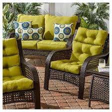 solid outdoor high back chair cushions