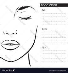 make up face charts vector images 81
