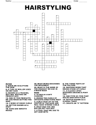 hairstyling crossword wordmint