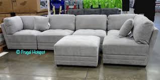 The warm inviting plush look of the thomasville® artesia fabric sectional with ottoman may draw your eye, but the super soft performance fabric are what you will enjoy most. Costco Sale Lenora 6 Pc Fabric Modular Sectional 799 99