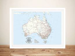 Australia Detailed Light Blue Rectangle Pin Map