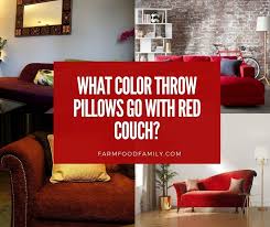 color throw pillows go with red couch