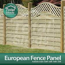Pack Of 5 European Fence Panel 6 X 6