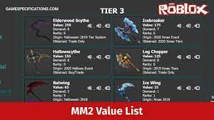 Check spelling or type a new query. 500 Mm2 Value List To Get The Best Items 2021 Game Specifications