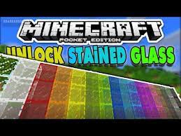 craft a stained glass in minecraft pe