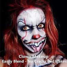 makeup clown white black red face paint
