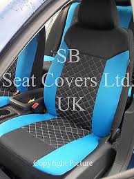 Car Seat Covers Blue Diamond Stitch
