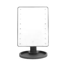Amazon Com Vivitar Simply Beautiful Black Led Lighted Vanity Mirror Makeup Mirror With Bright Led Lights Touch Screen Controls Easy Makeup Bathroom Storage One Size Black Beauty