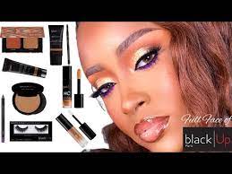 full face of black up makeup tutorial