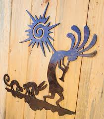 Iron Kokopelli Parade Metal Wall Art