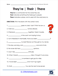 commonly confused words worksheets 15