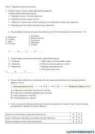 Chemia Klasa 7 Sprawdzian Dział 2 - Regulacja nerwowo-hormonalna online worksheet for 7. You can do the  exercises online or download the worksheet as pdf. | Workbook, Online  workouts, Worksheets