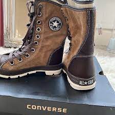 uni converse boot brown suede
