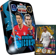 Just like a real uefa champions league game, the goal is to beat your opponent by scoring more. 2020 21 Soccer Match Attax International Icons Mega Tin Topps Soccer Packs And Boxes