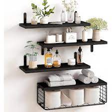 Black Decorative Wall Shelf