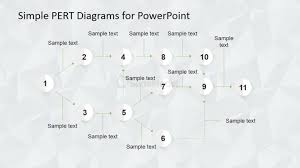 Amazing Pert Chart For Powerpoint With Grey Scale Items