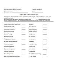 6 nurse competency checklist templates