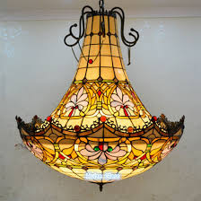 Custom Large Baroque Tiffany Pendant Lamp Chandelier With Stained Glass China Tiffany Ceiling Lamp Tiffany Pendant Lamp Made In China Com
