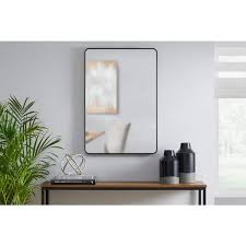 Modern Rectangular Black Framed Mirror