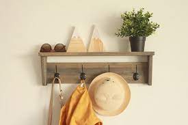 Rustic Wooden Coat Rack Coat Hooks With