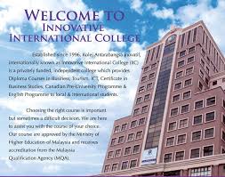 Kolej antarabangsa inovatif, internationally known as innovative international college (iic), is a privately funded, independent college which provides courses in english, business, tourism. International Innovative College Iic Posts Facebook