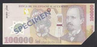 Convert euros to romanian leus with a conversion calculator, or euros to leus conversion tables. A4174 Bon 100000 Lei 2001 Euro Gsm Unc Ebay