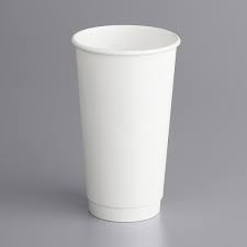 White Smooth Double Wall Paper Hot Cup