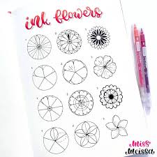 amazing flower doodles for your bujo pages