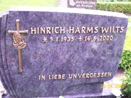 Grab von Hinrich Harms Wilts (05.01.1935-14.08.2000), Friedhof ... - wl712