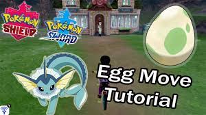 Pokemon Sword and Shield Egg Move Tutorial: Getting yawn onto a vaporeon -  YouTube