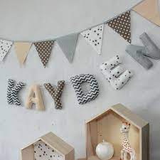 fabric name letters hanging name