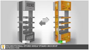 Showcase your designs in these blank mockups that are easy to edit. Promotional Store Shelf Stand Mockup Intro Youtube