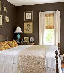 decorate a bedroom with brown walls