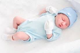 newborn baby boy stock photo